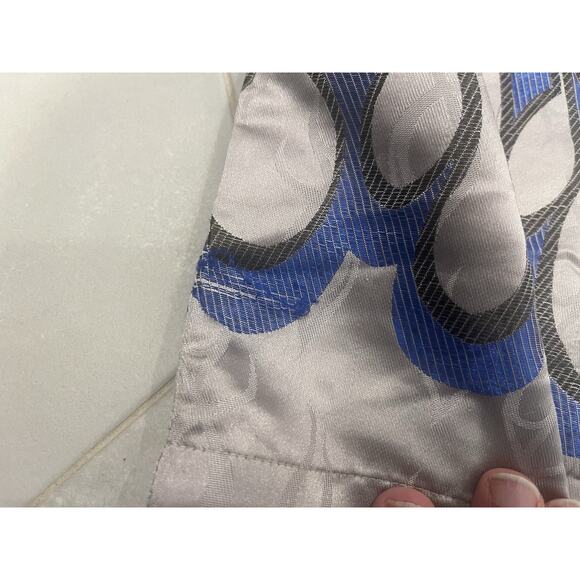 Mens MT:2 XL S/S Button Down 55/45 Rayon Hot Rod Racing Design Silver - Picture 2 of 6